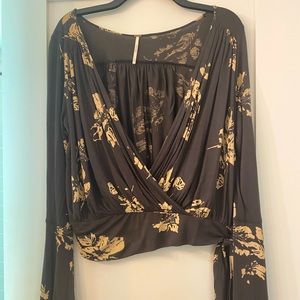 Free People top with bell sleeves